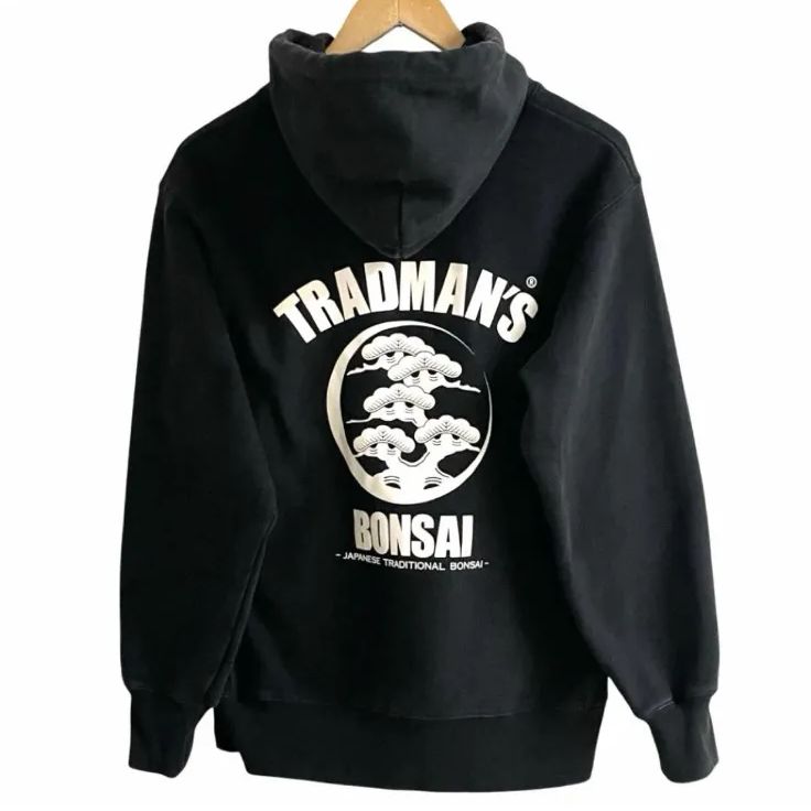 TRADMAN'S BONSAI トラッドマンズ ボンサイ スウェット パーカー 黒 ブラック M