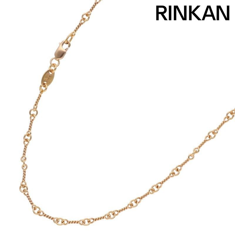 クロムハーツ 22K NECKCHAIN T18/ツイストチェーン18inch ゴールドネックレス メンズ 18inch