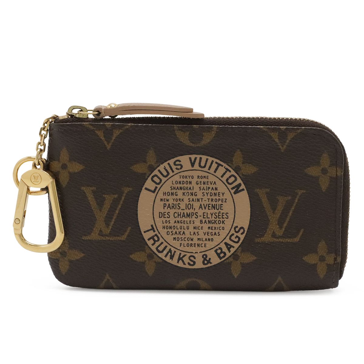 LOUIS VUITTON ルイ ヴィトン モノグラム ポシェット クレ コンプリス T&B コインケース 小銭入れ L字ファスナー キーフック付き M58025