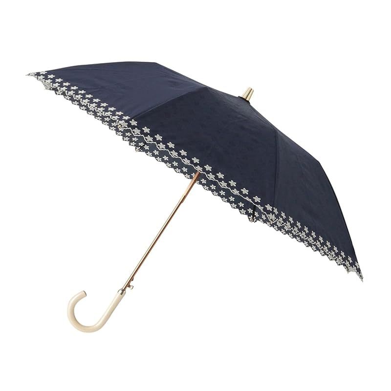 【新品】 ムーンバット 【ダックス】 日傘 折りたたみ傘 レディース 日本製 晴雨兼用 一級遮光 遮熱 UV ボーラー刺繍 22-125-12212-51 ブルー