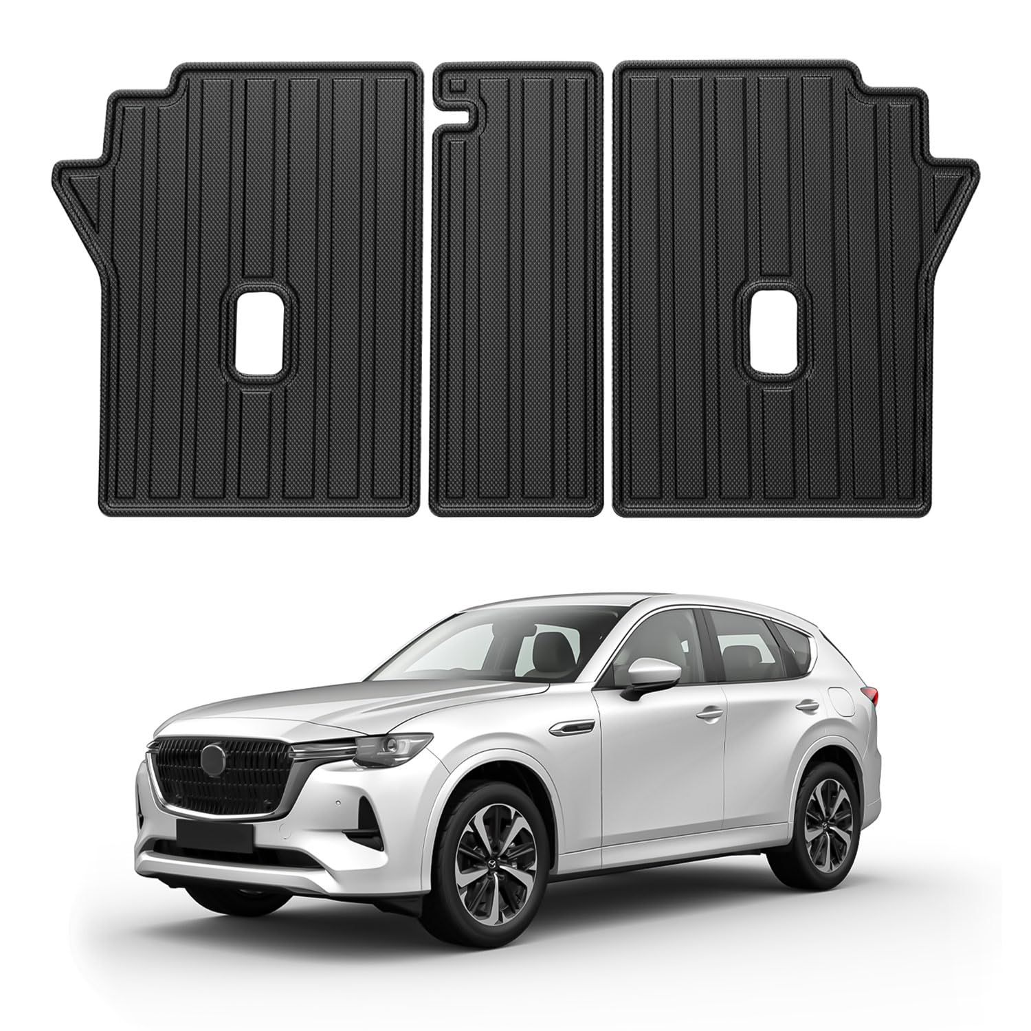 新品 CARVANTA マツダ 新型 CX-60 トランクマット CX60 KH系 バックマット ラゲッジマットラゲッジルームマット TPE材質 立体成型 MAZDA CX-60 2022年9月~現行 車種専用 カーゴマット ラゲージトレイ 縁高 防水 耐汚れ
