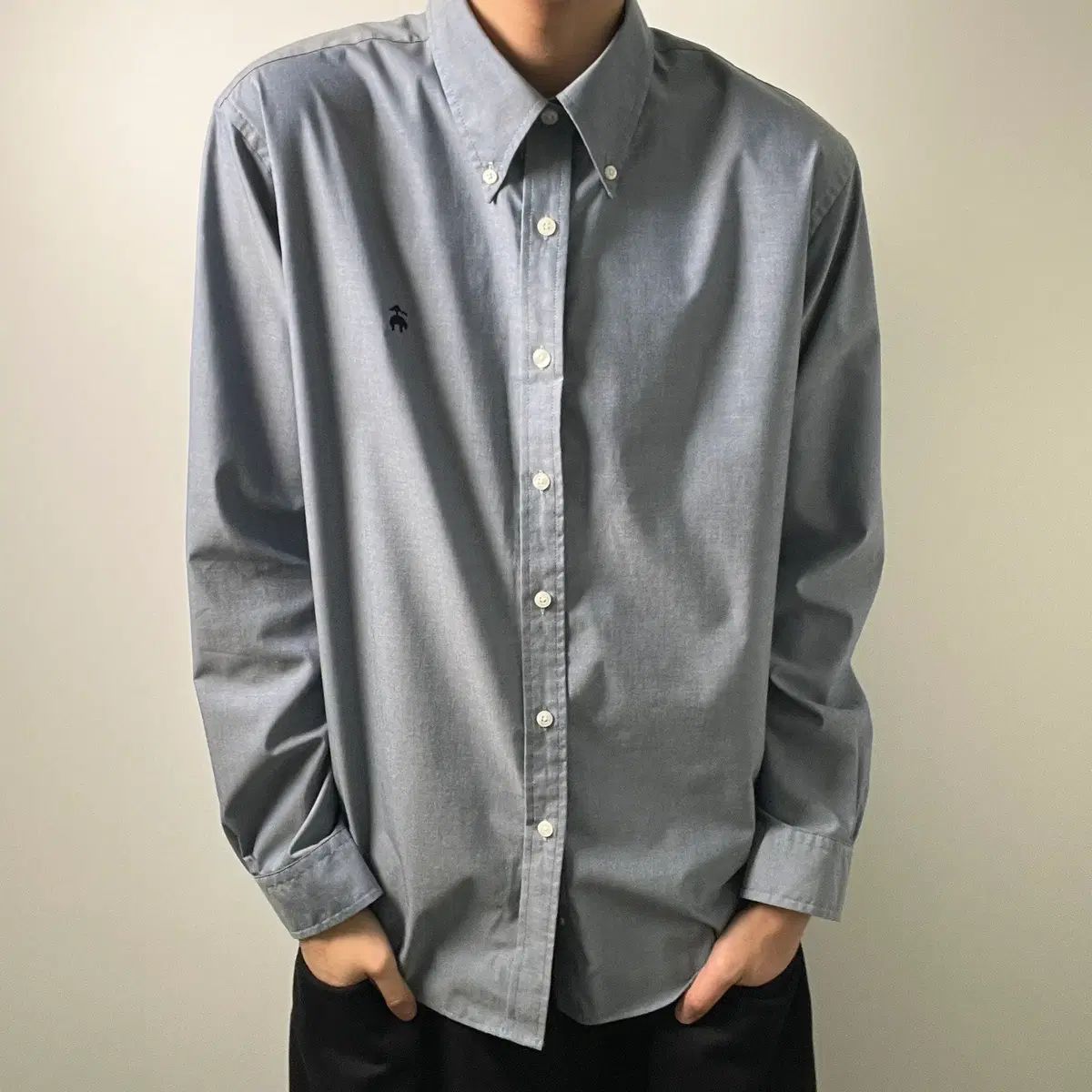 ブルックス ブラザーズ ストレッチ コットン オックスフォード シャツ L