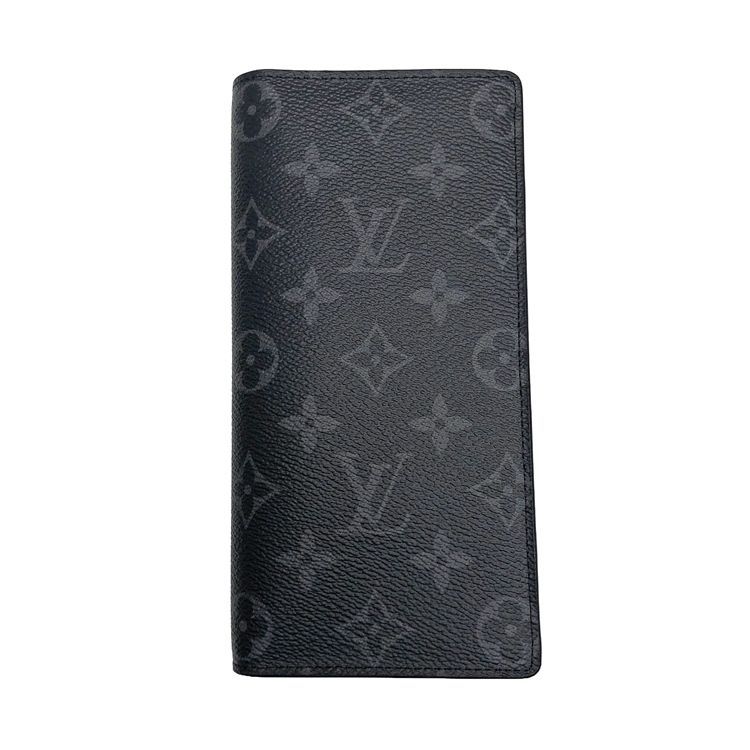 【未使用品】 LOUIS VUITTON ルイヴィトン エクリプス ポルトフォイユ･ブラザ M61697 財布 ウォレット ファスナー 長財布 ロングウォレット メンズ ブラック シルバー金具