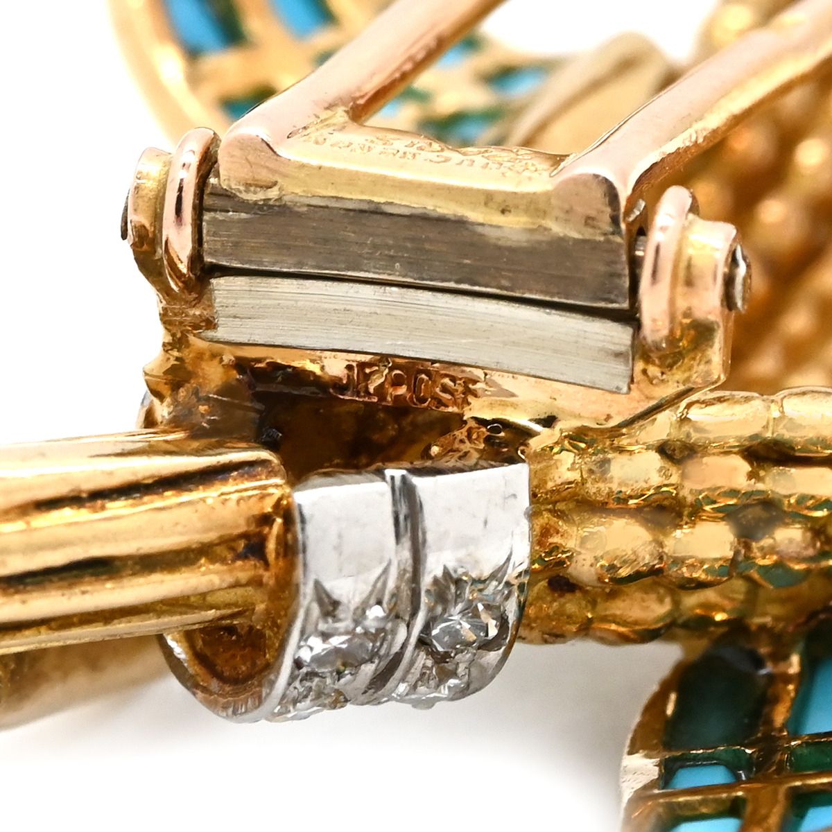 ブシュロン BOUCHERON ブローチ アヒルモチーフ ヴィンテージ レッド