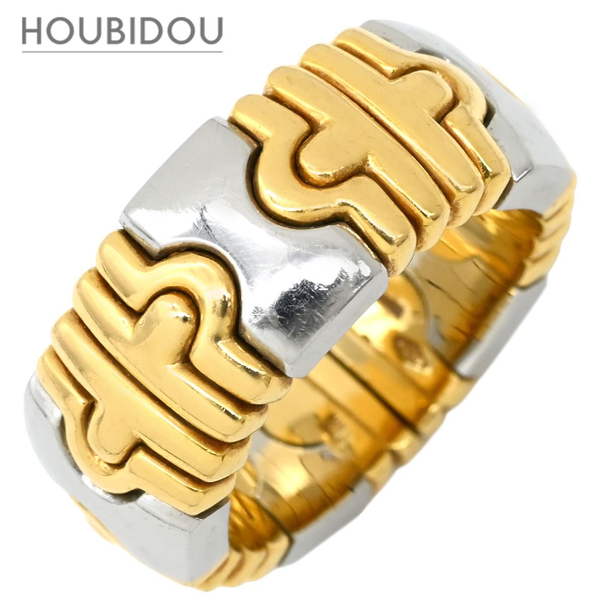 ブルガリ BVLGARI リング 指輪 パレンテシ リング イエローゴールド×シルバー 18K 750 18金 K18YG×SS コンビ 9号【中古】