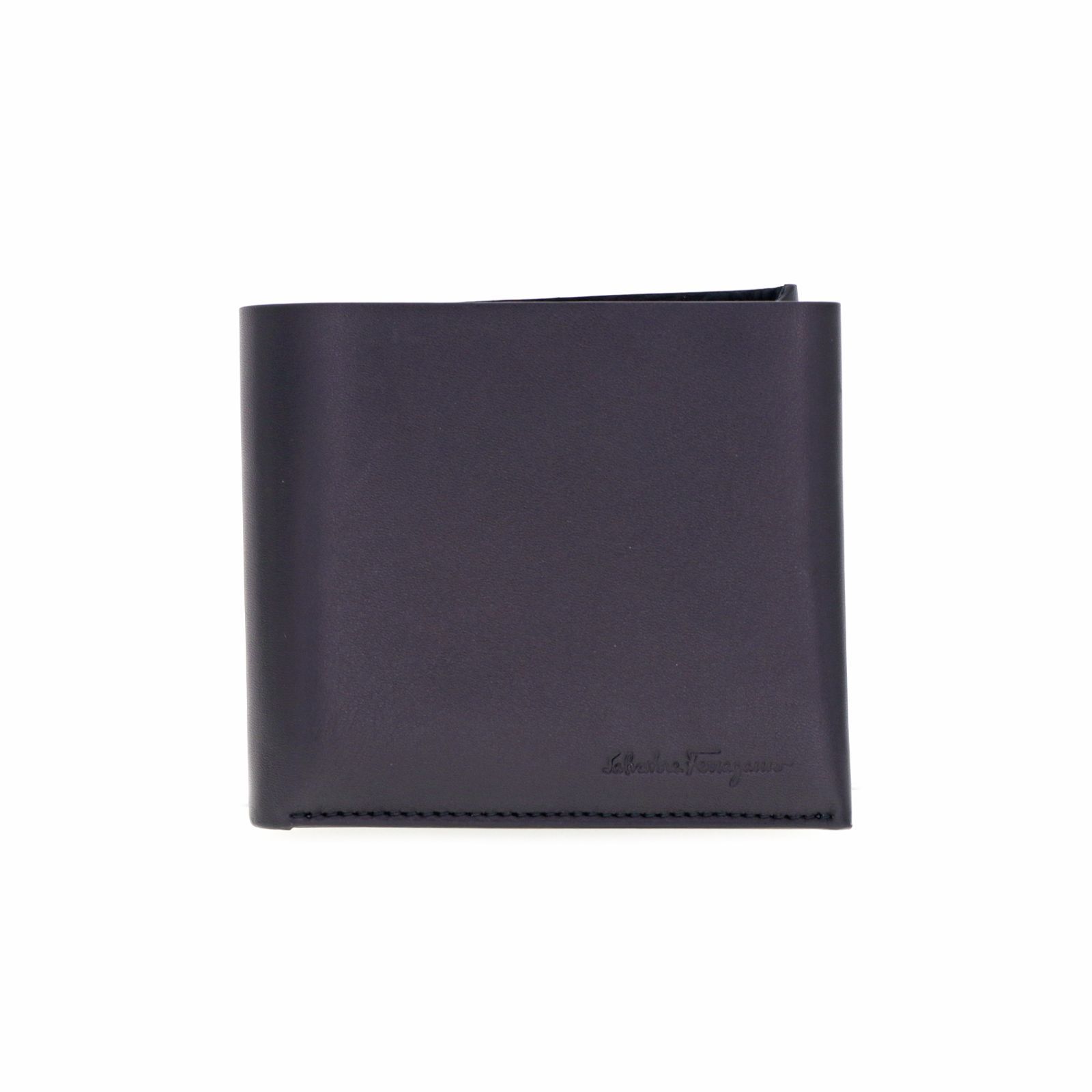【中古】Salvatore Ferragamo サルヴァトーレ・フェラガモ IY-669104 二つ折り財布 レディース メンズ 財布 ブラック ブランド