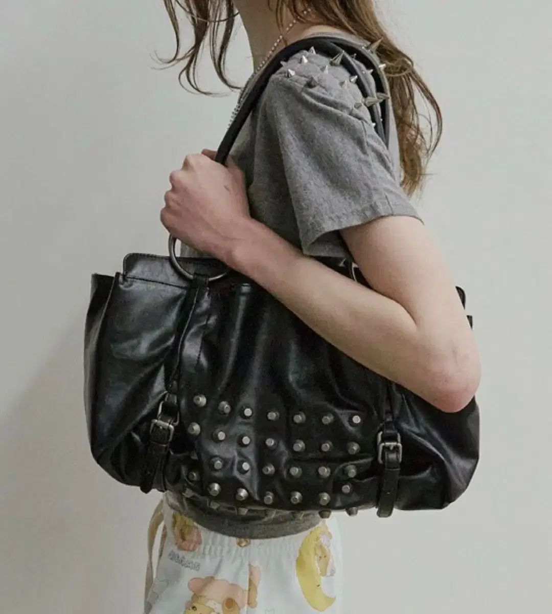 SCULPTOR メタル スカル スタッズ バッグ