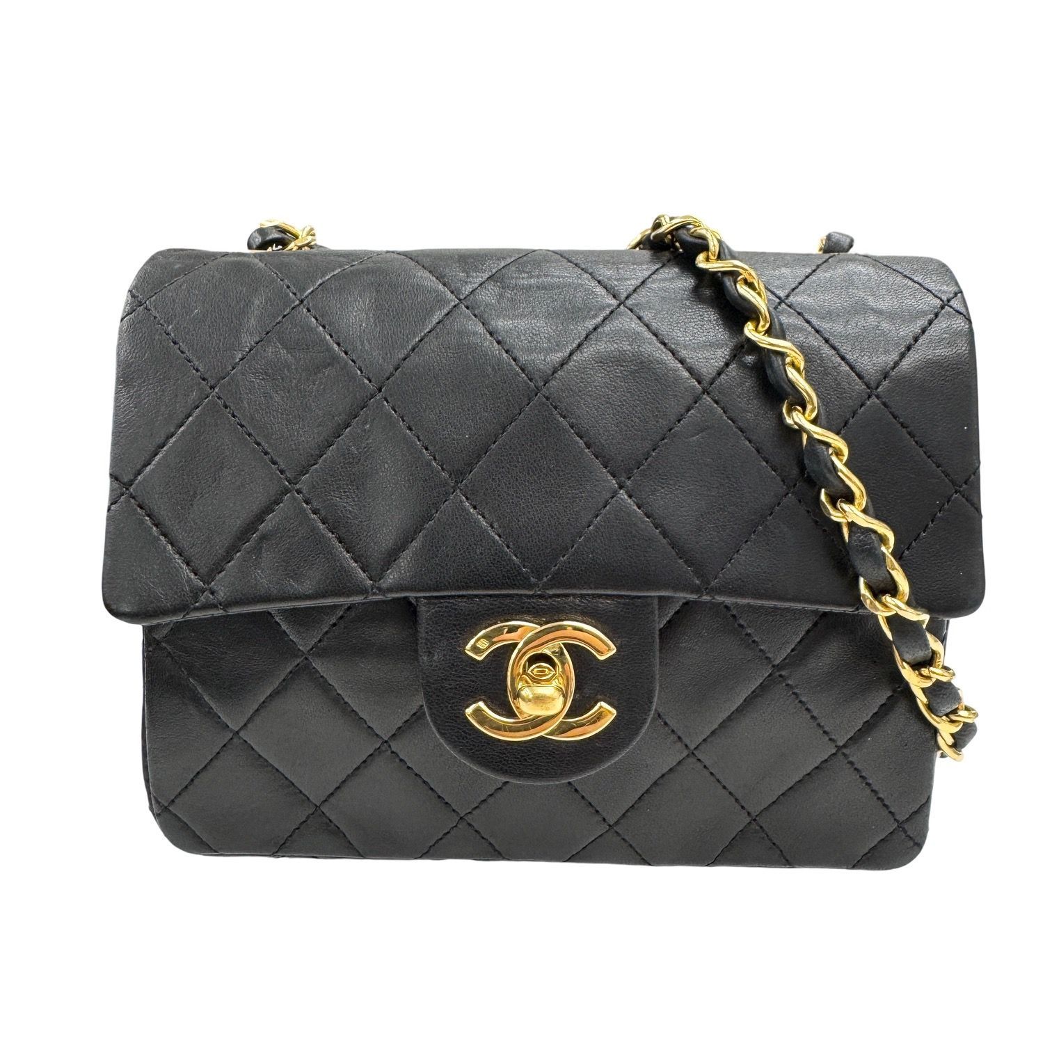 CHANEL シャネル マトラッセ18 ミニマトラッセ18 ラムスキン ブラック ゴールド金具 1番台 チェーンショルダー マトラッセ ミニマト ヴィンテージシャネル お出かけ お洒落 人気 鞄 かばん