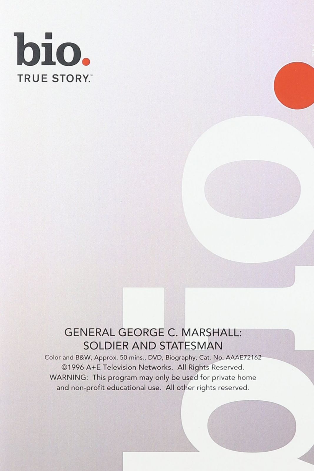 Biography - General George C. Marshall [DVD]