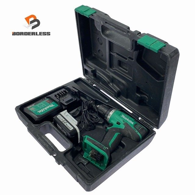 ☆中古品☆makita マキタ 14.4V 充電式ドライバドリル MDF347DS バッテリ1個(14.4V1.5Ah) 充電器 ケース付 ドリルドライバー 電動工具129593
