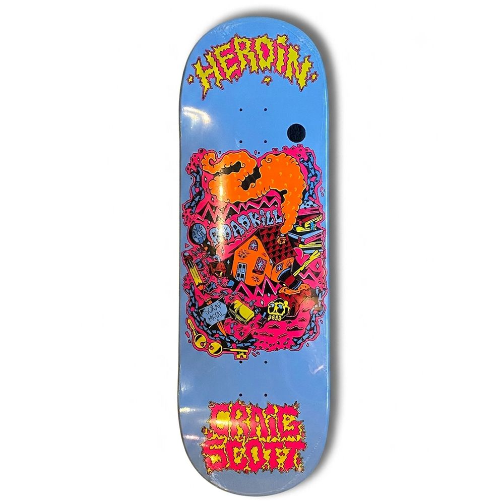 10.0【2026 6月発売】HEROIN ヘロイン CRAIG QUESTIONS SCRAP METAL DECK デッキ 板 オールドスクール OLD SCHOOL クルーザーにも CRUISER【スケートボード/スケボー/SKATEBOARD】