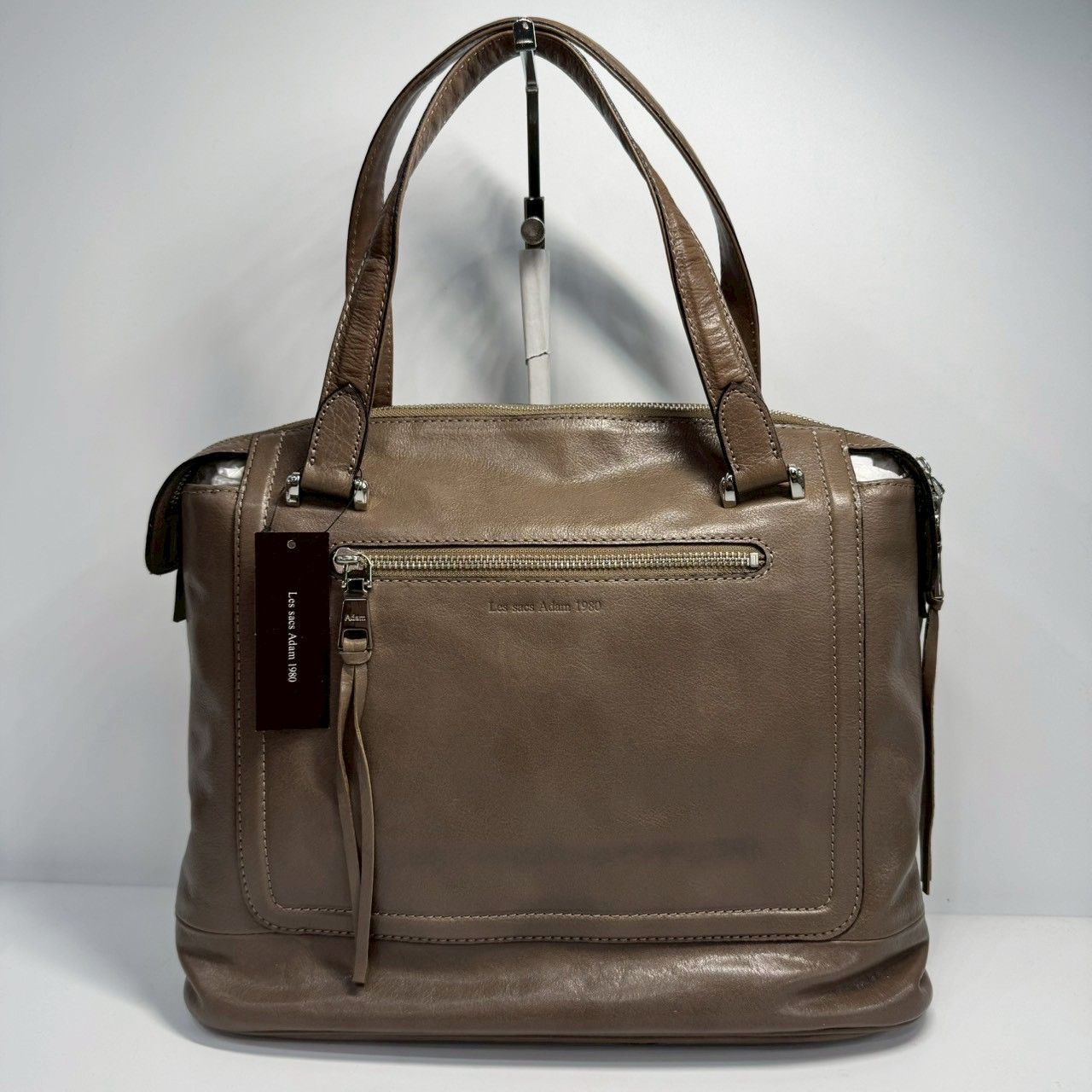 WB284 未使用保管品 Les sacs Adam ルサックアダム 本革 牛革 ハンドバッグ レディース 鞄