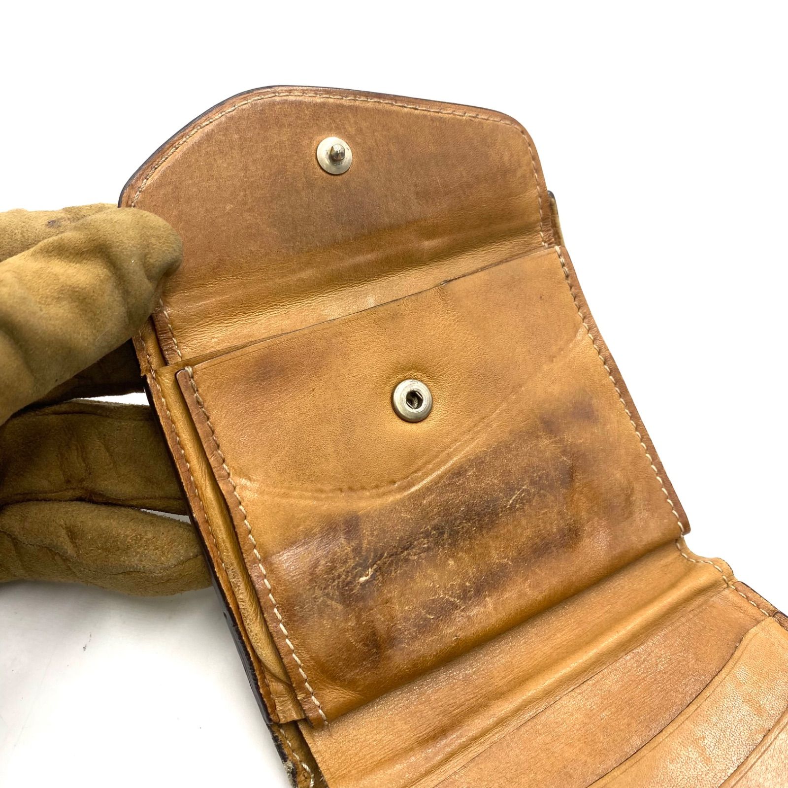 Berluti カリグラフィー　メンズ 二つ折り財布 ヴィンテージ　袋付 Berluti ベルルッティ カリグラフィー 財布 ウォレット 二つ折り