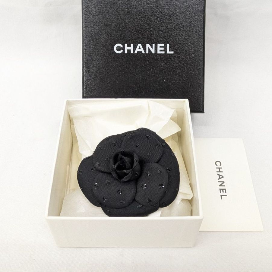 CHANELヴィンテージ カメリアシルク コサージュ 極美品】CHANEL シャネル カメリア ブローチ コサージュ 正規品 シルク
