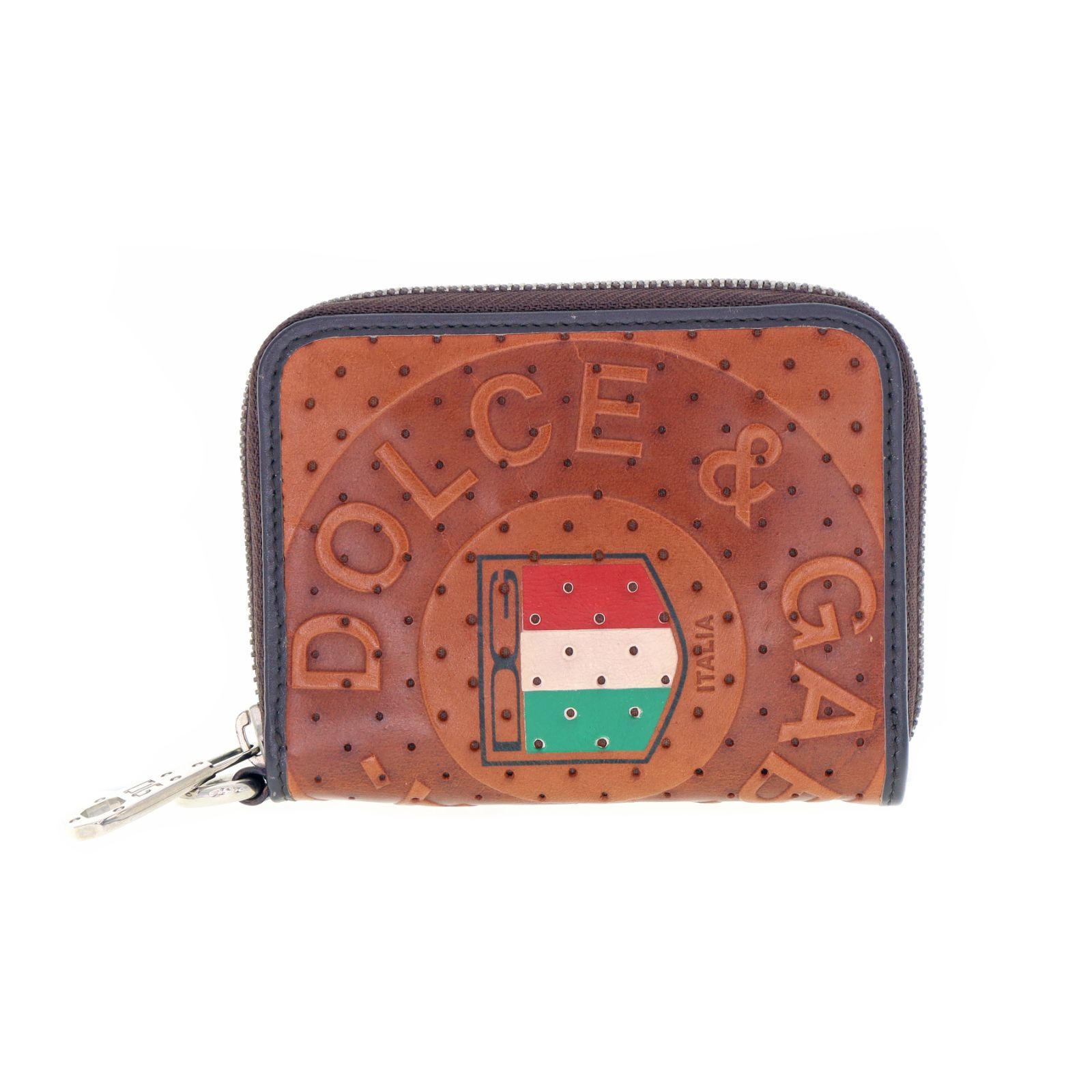 【中古】DOLCE&GABBANA ドルチェ＆ガッバーナ ジップアラウンドコインケース レディース メンズ 小銭入れ ブラウン ブランド