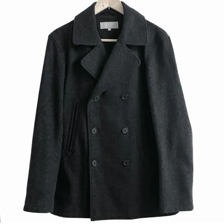 MARGARET HOWELL マーガレット ハウエル ダブル ウール コート Pコート 579-210207 メンズ XL