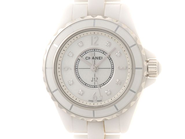 CHANEL シャネル J12 29mm H2570 腕時計 セラミック ホワイト文字盤 クオーツ レディース【中古】472
