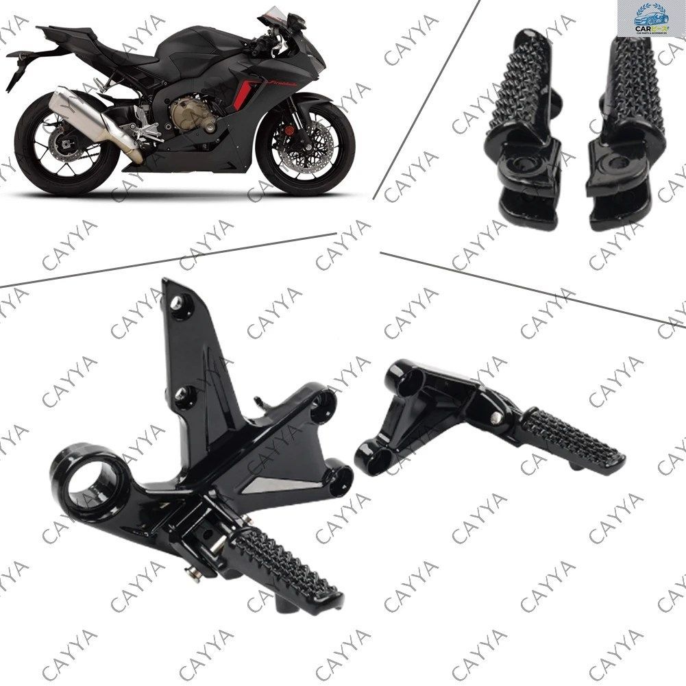 ホンダ CBR1000RR 2008-2018 用モーターサイクルフロントライダーフットペグ/フットレストブラケットセット