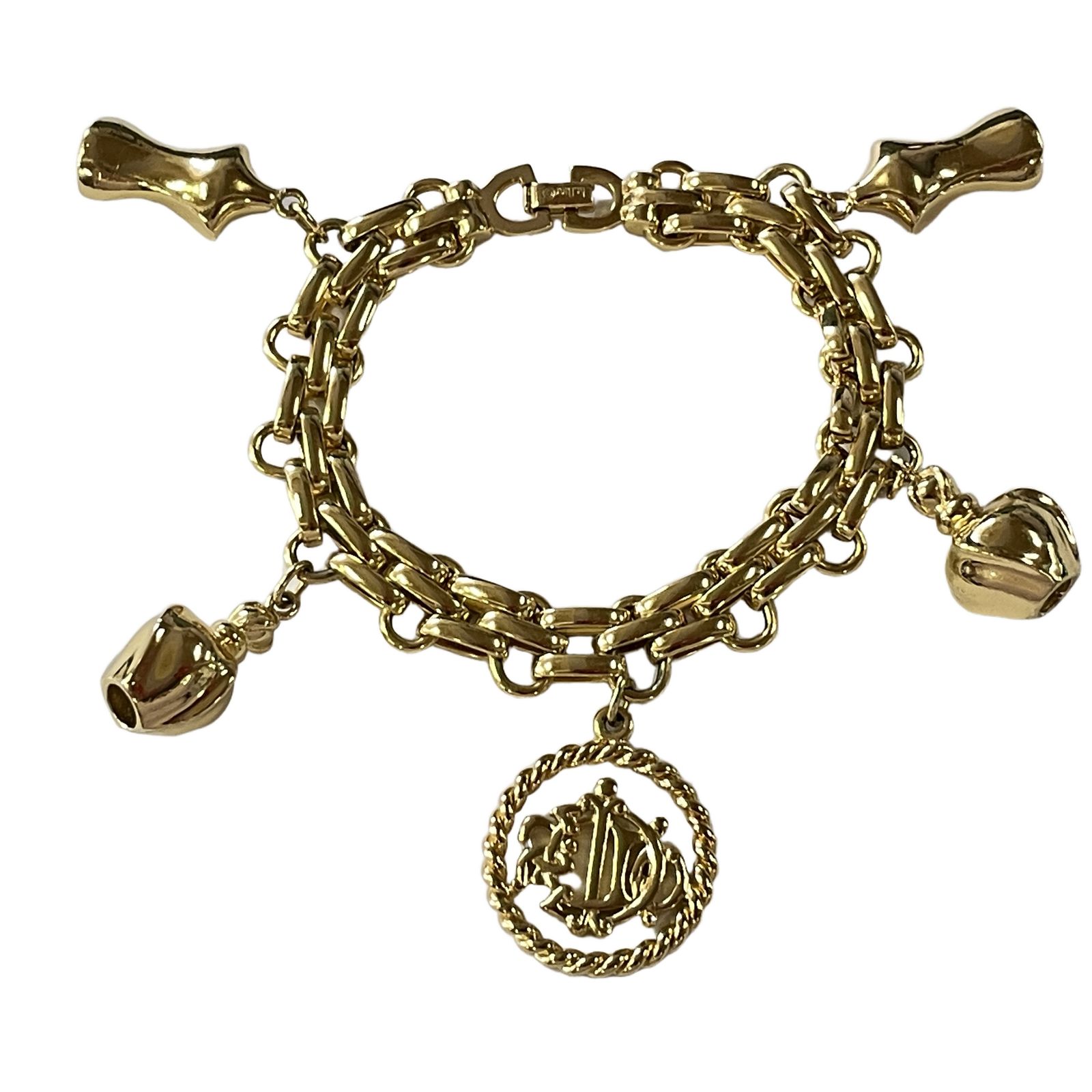 Dior ディオール マルチチャーム ブレスレット ゴールド 中古 良好 T11296972