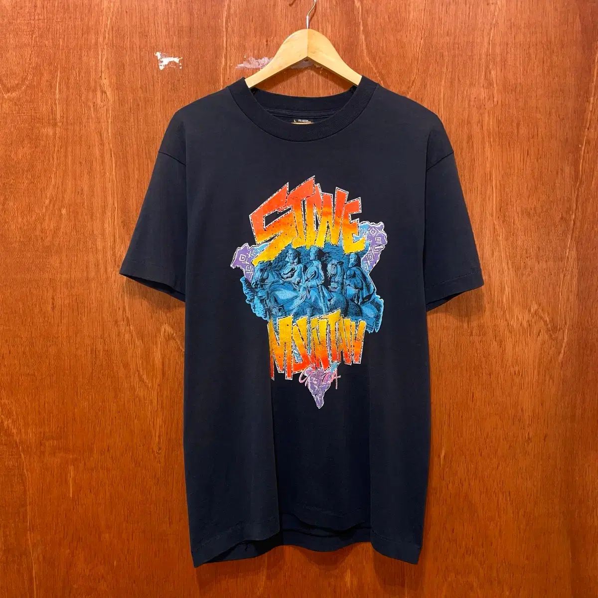 (L) 90s USA Screen Stars シングルステッチ プリンティング 半袖Tシャツ