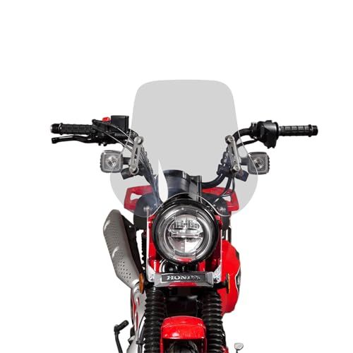 R★ウインドスクリーン ウインドシールド 風防 ホンダハンターカブ（CT125) モンキー125(Monkey125) ダックス125（DAX125)専用フロントグラス バイクフロントガラス オートバイ 延長式 日本語説明書付き (クリア, 40cm)