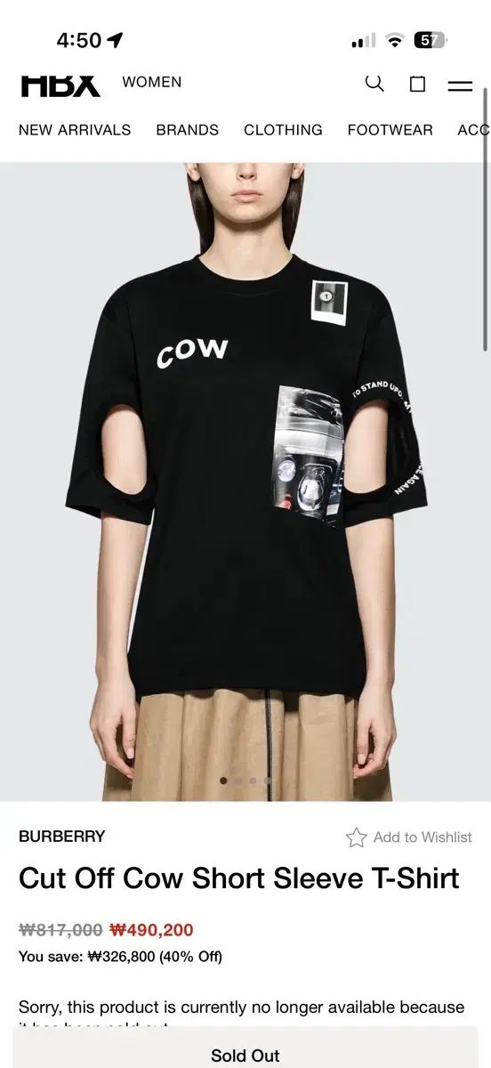 バーバリー ウィメンズ 新モデル 2WAY Tシャツ 55-66 サイズ