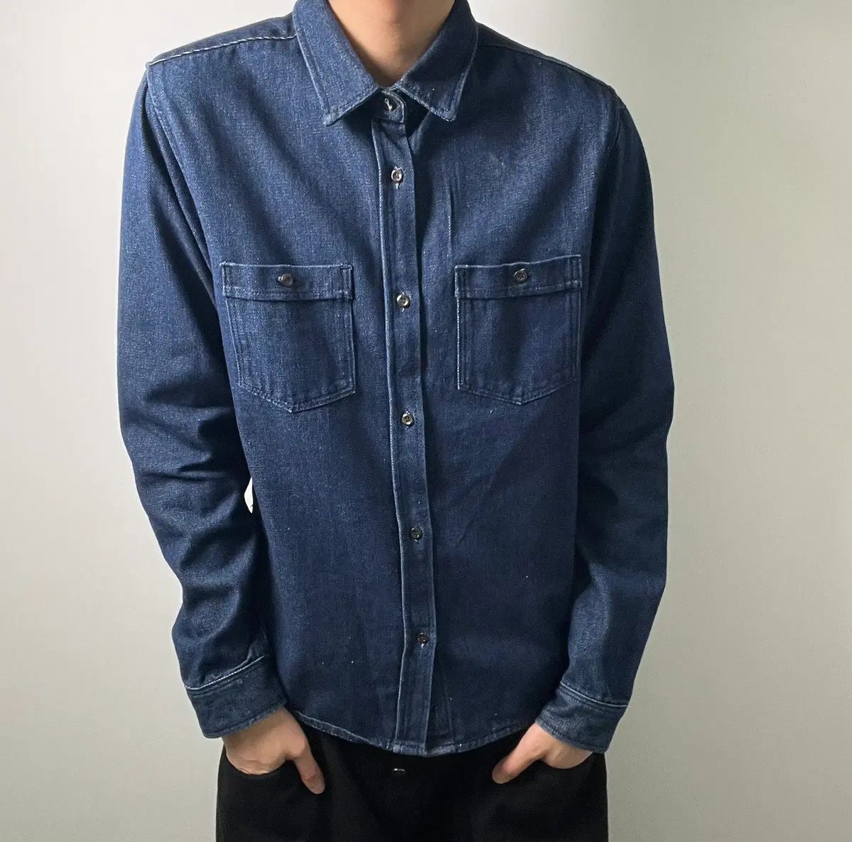A.P.C. アーペーセー ツーポケット Indigo デニム シャツ M