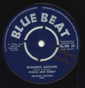 ジャマイカ7” Chuck & Dobby Oh Fanny / Running Around 45/BB59 Blue Beat /00050