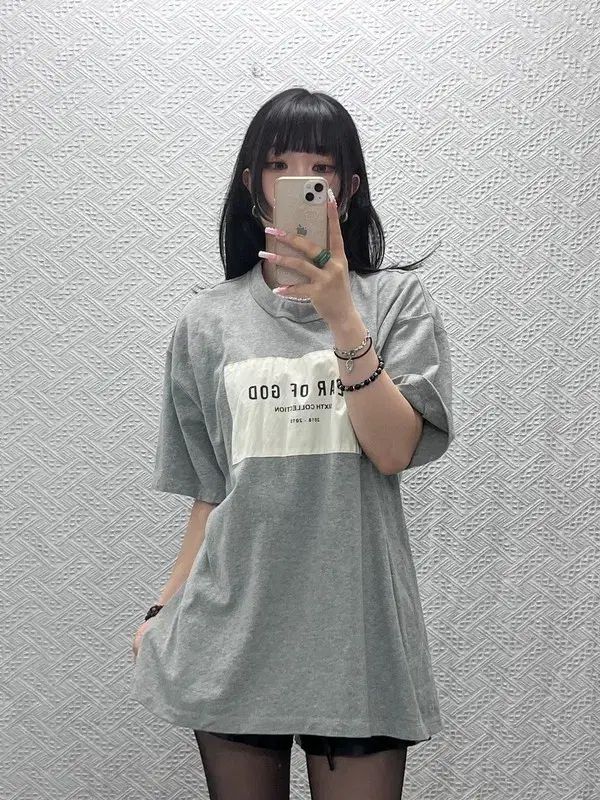 フィアオブゴッド ヴィンテージ カジュアル ボックスロゴ オーバーサイズ 半袖Tシャツ L C12097