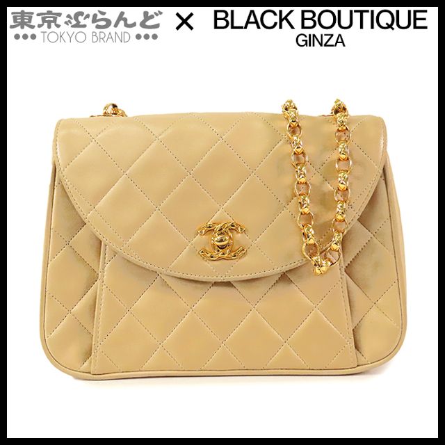 シャネル CHANEL マトラッセ ビジューショルダーバッグ ベージュ 