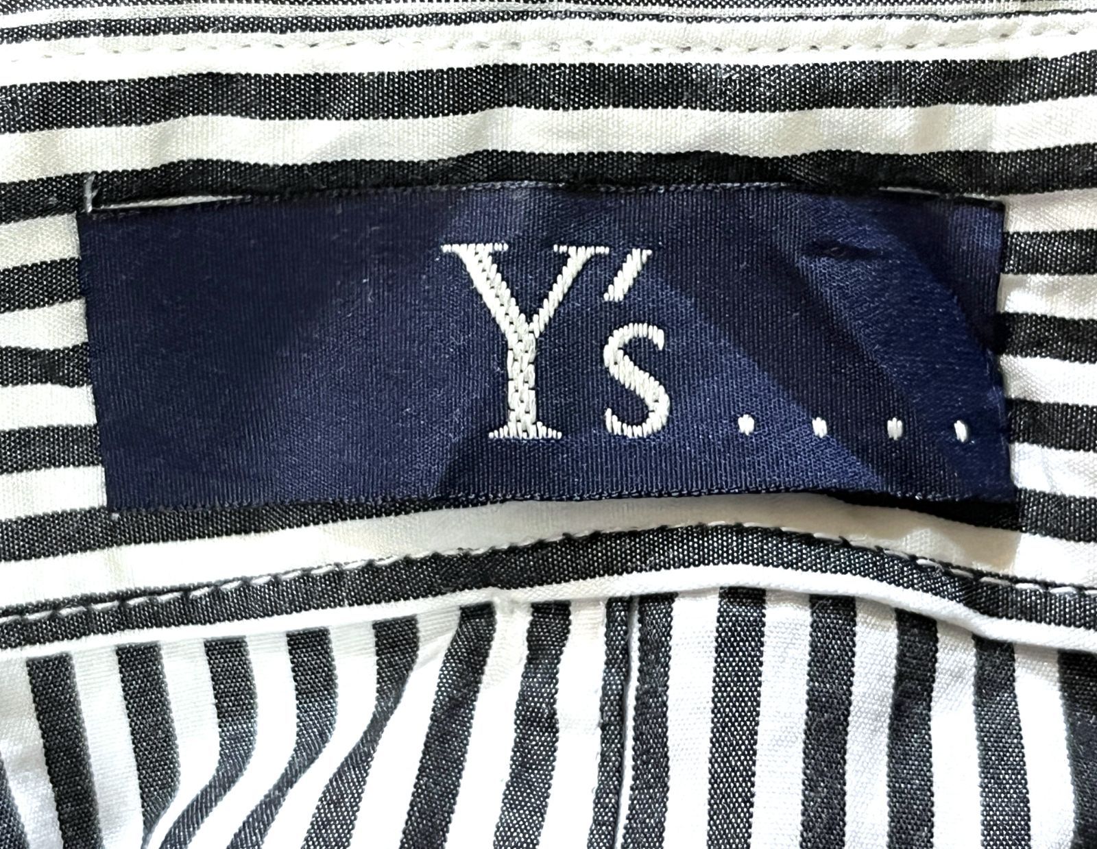 Yohji Yamamoto Y's|ヨウジヤマモト ワイズ ストライプ ロングスリーブブラウス シャツ Yohji Yamamoto Y's|ヨウジヤマモト ワイズ ストライプ ロングスリーブブラウス シャツ