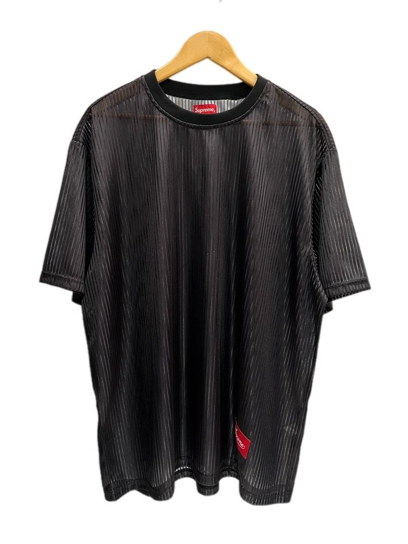 シュプリーム SUPREME 23SS Gradient Mesh Stripe Jersey メッシュ ストライプ ジャージー 黒 XL Tシャツ ブラック LLサイズ 101MT-6400