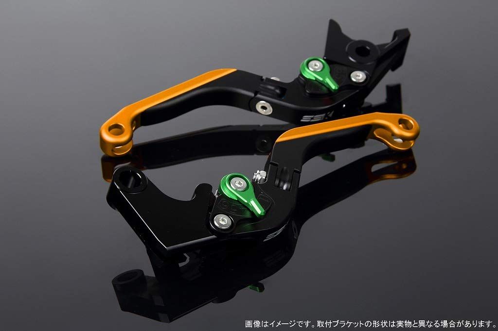 新品 SSK スピードラ アジャストレバーセット 可倒延長式 レバー本体カラー:マットブラック アジャスターカラー:マットグリーン エクステンションカラー:マットゴールド YAMAHA XMAX