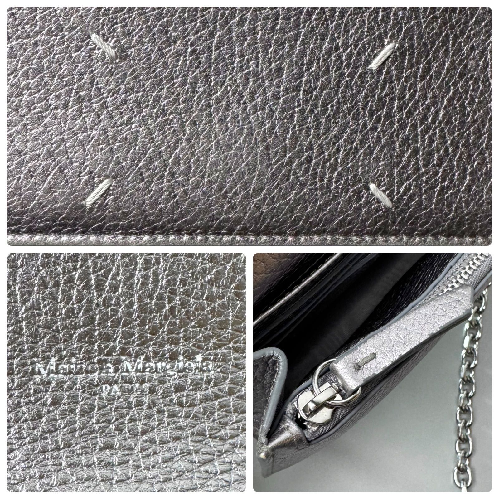 Maison Margiela / 4ステッチ チェーンウォレット シルバー メゾン