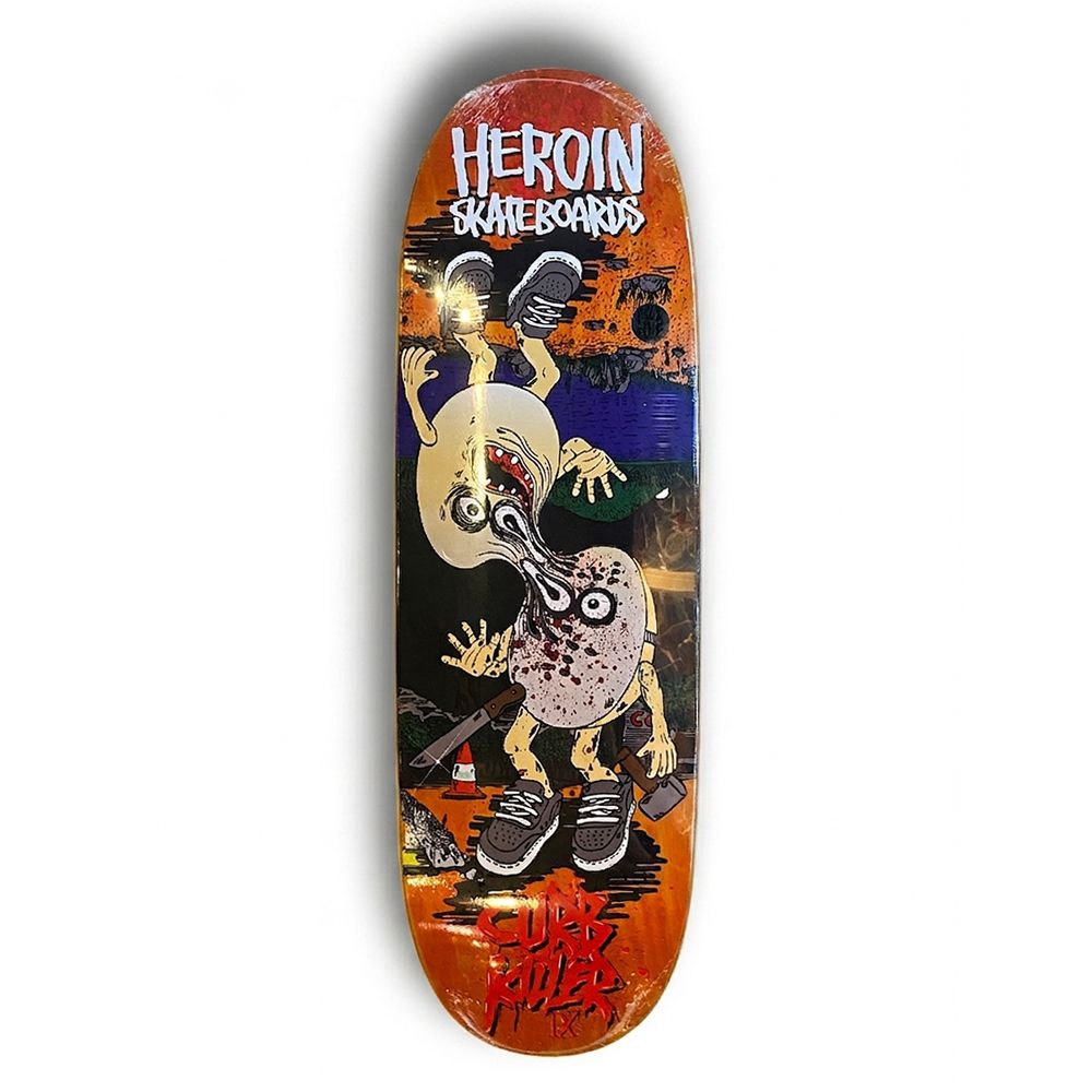 10.0 【2026 6月発売】HEROIN ヘロイン ノーズとテール対称 CURB KILLER 9 MERGED DECK デッキ 板【スケートボード/スケボー/SKATEBOARD】