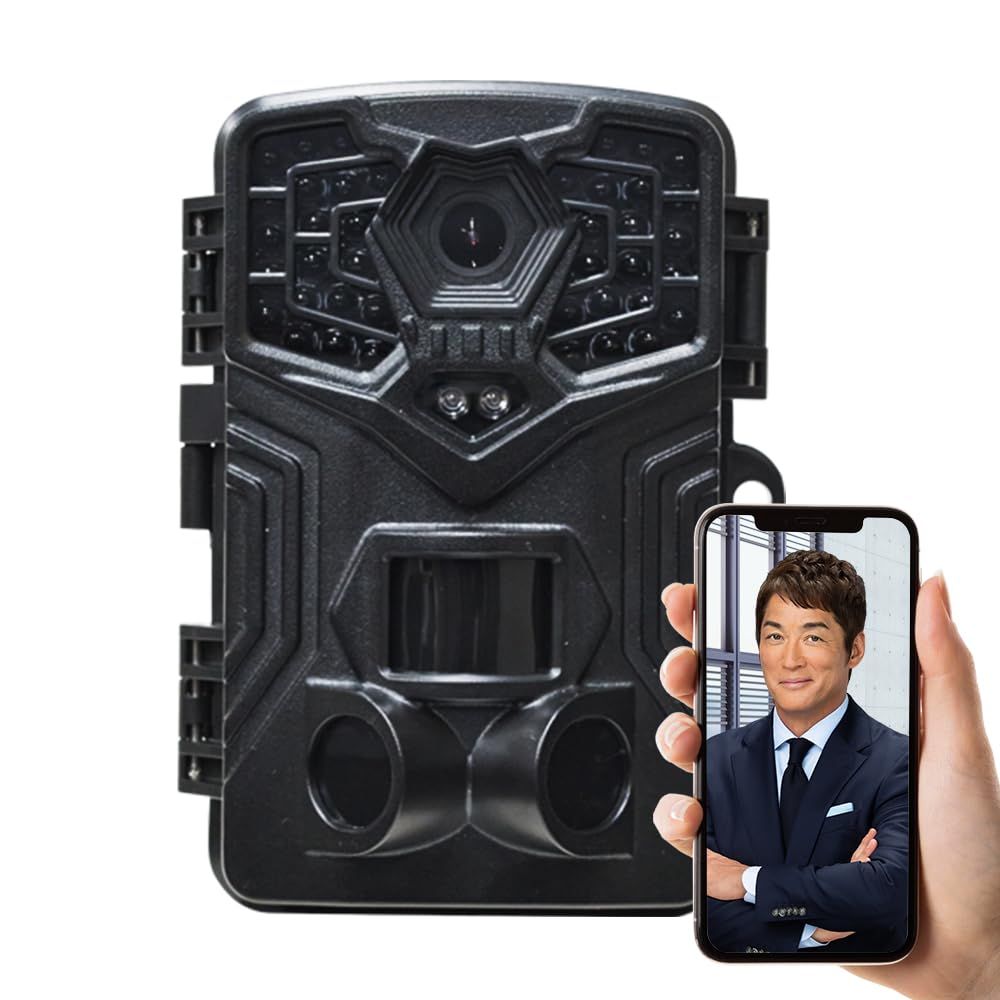 WTW 塚本無線 トレイルカメラ 防犯カメラ 熊 害獣 監視カメラ 簡単設置 静止画4800万画素/動画2.7K映像 APモード スマホ対応 夜間撮影 赤外線 乾電池 防水防塵 カラー液晶内蔵 MicroSDカード対応 長時間 ソーラーパネル 591ef18f