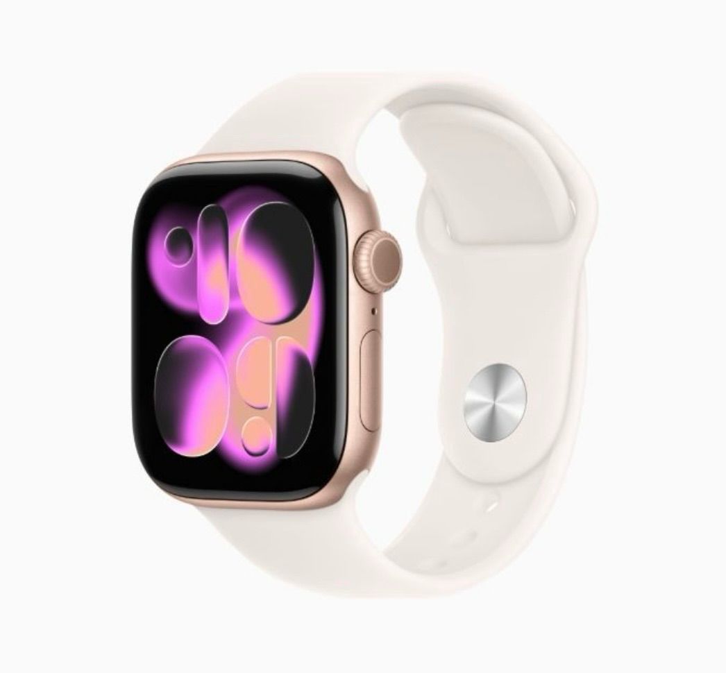 「新品」 Apple Watch Series 11 GPSモデル 42mm MEU04J/A ［ローズゴールド・ライトブラッシュスポーツバンド S/M］スマートウォッチ