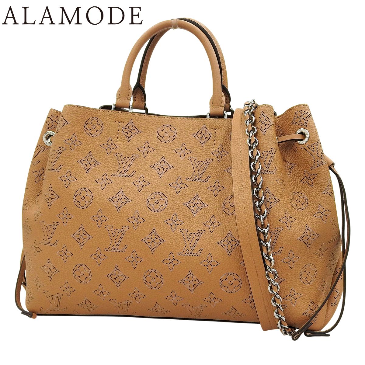 LOUIS VUITTON(ルイ・ヴィトン) モノグラム・マヒナ ベラ・トート トートバッグ 2WAY ショルダー 肩掛け 斜め掛け マヒナ・レザー アリゾナ ブラウン茶 シルバー金具 M59655 レディース 40802196036【中古】【アラモード】