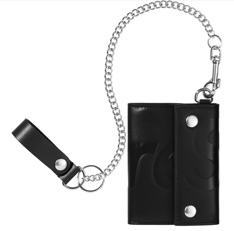 【新品・未使用】Supreme Leather Chain Wallet 黒