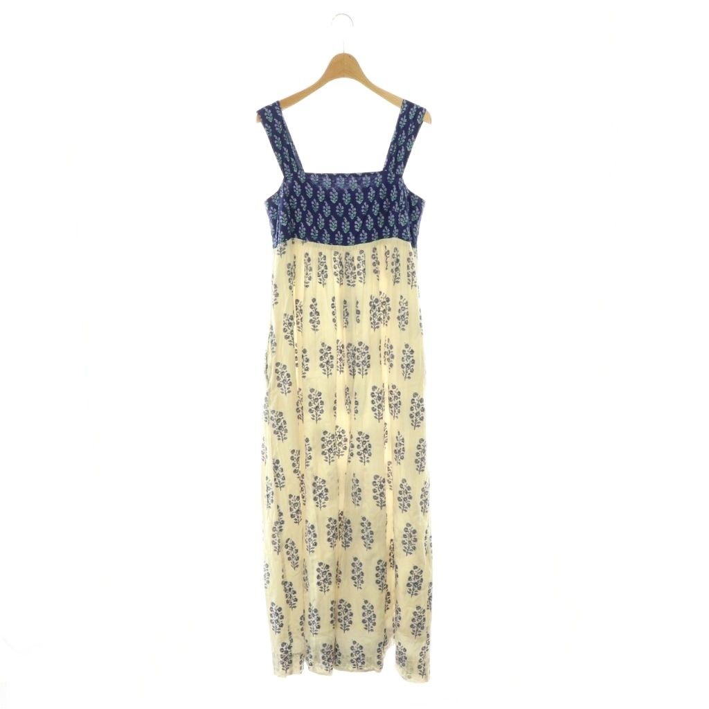 ヌキテパ NE QUITTEZ PAS! Cotton Voile Ethnic Combination Print All In One オールインワン サロペット ワイド パープル オフホワイト マルチカラー /ES ■OS