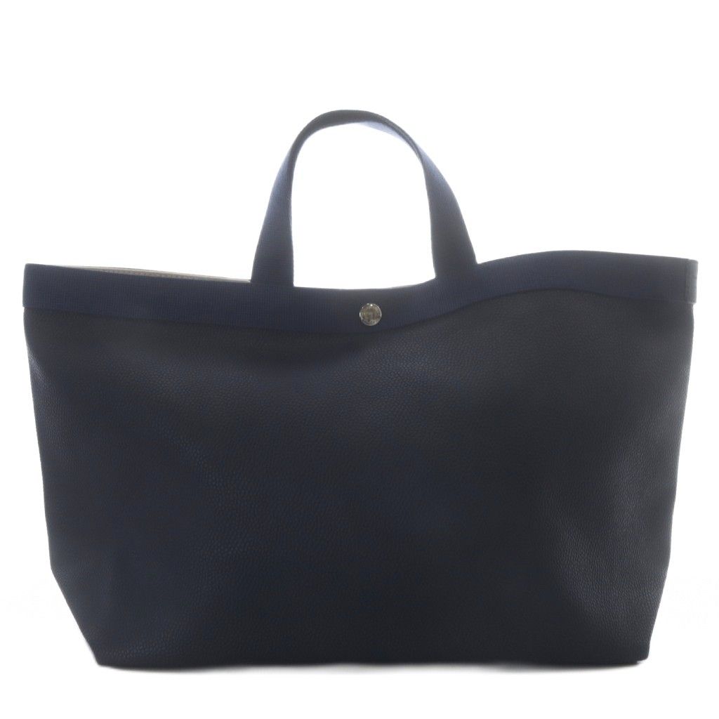 エルベシャプリエ Herve Chapelier 705GP コーテッドキャンバススクエアトートA4サイズ(L) ネイビー /YO28