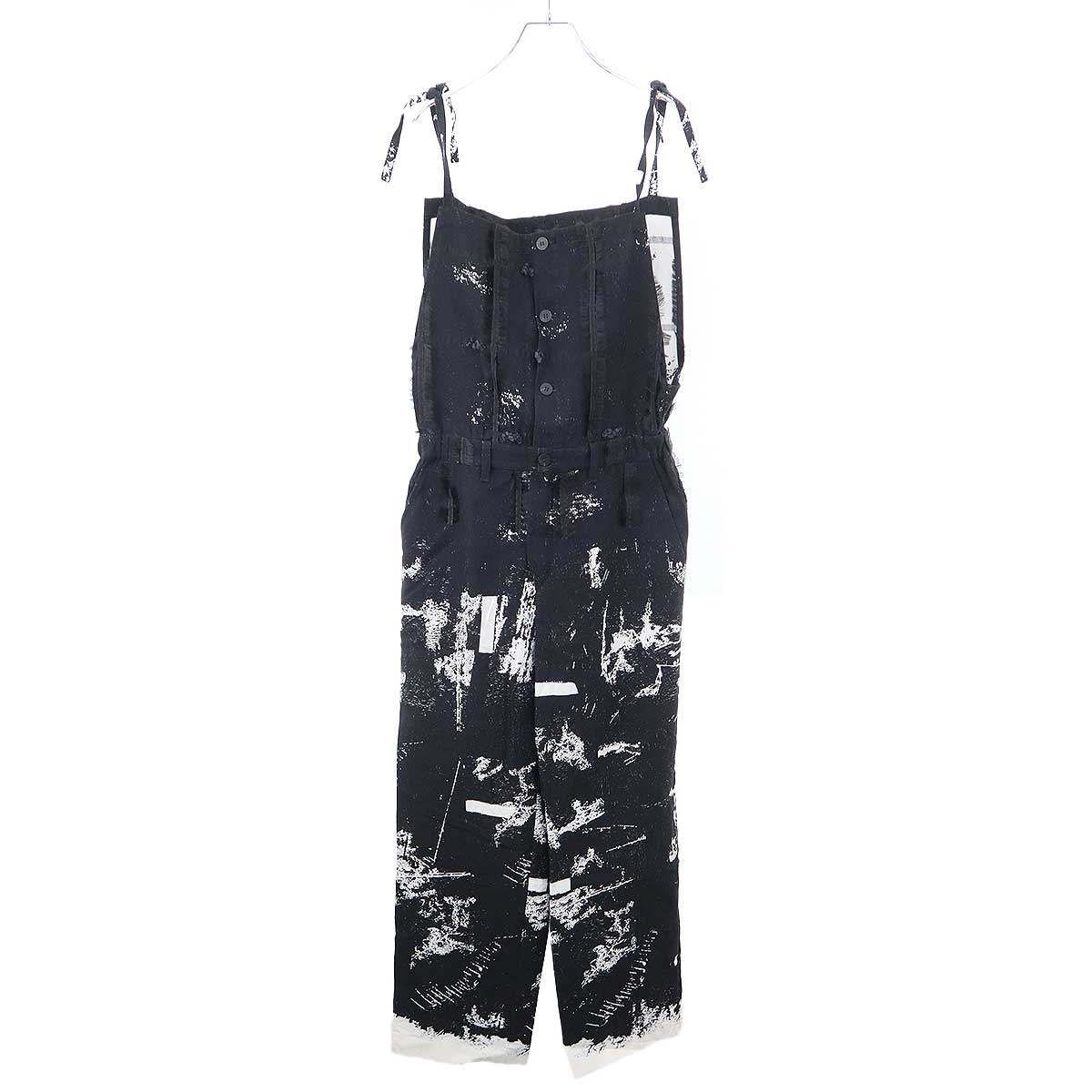 HaaT ISSEY MIYAKE ハートイッセイミヤケ 26SS KOKUYU 黒釉ジャガードジャンプスーツ HA61FI723 ブラック×ホワイト 2