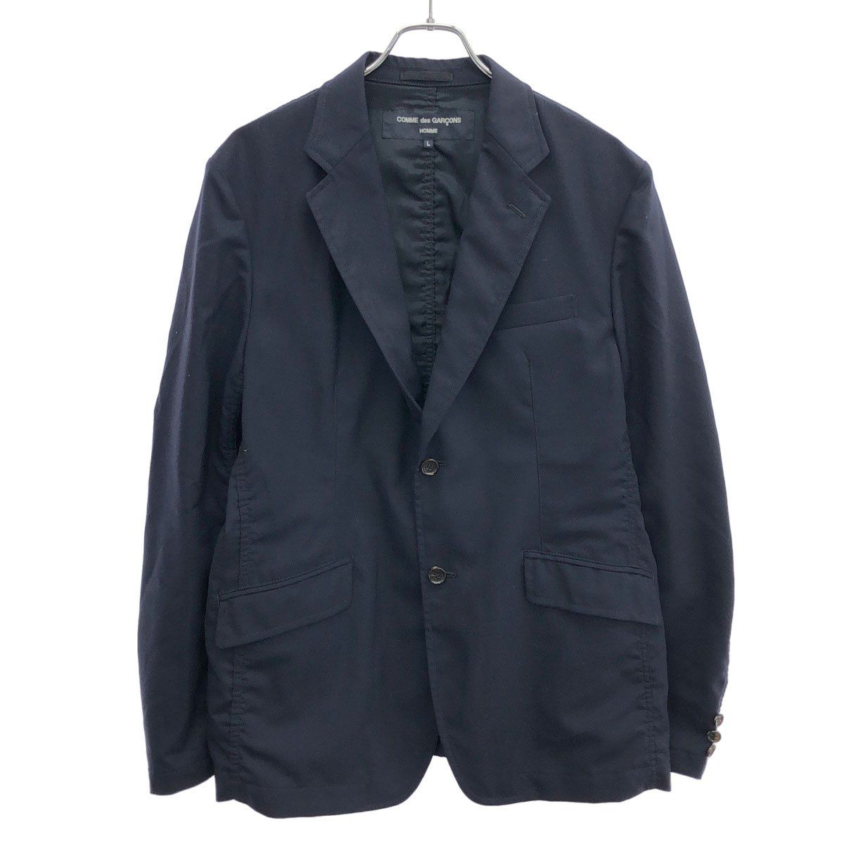 COMME des GARCONS HOMME コムデギャルソンオム 18SS ウール2Bテーラードジャケット HA-J101 ネイビー L