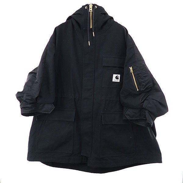 sacai×Carhartt WIP サカイ×カーハート 24SS Duck Nylon Twill Coat ダック×ナイロンツイルコート 24-07190 ブラック 2