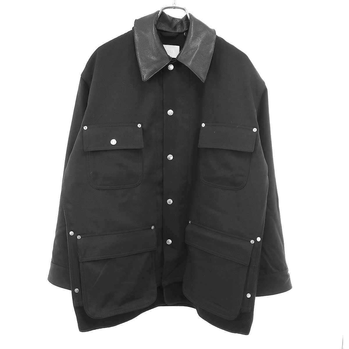 Graphpaper×YOKE グラフペーパー×ヨーク 25AW Wool Nylon Gabardine Coverall Jacket カバーオールジャケット YK25FW1019B-GP ブラック 2