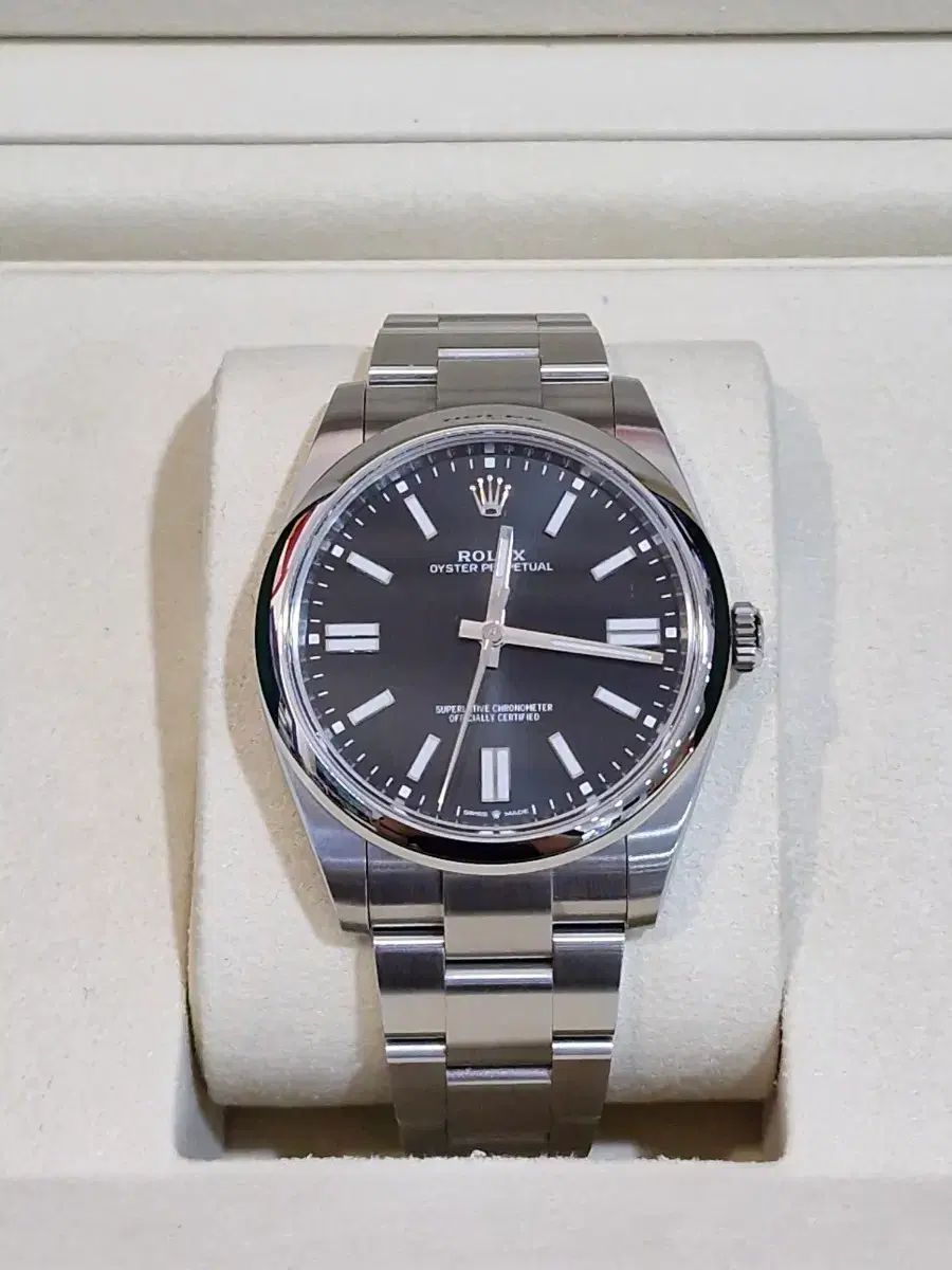 ROLEX ロレックス オイスター パーペチュアル OP41 ブラック 韓国国内 フルセット