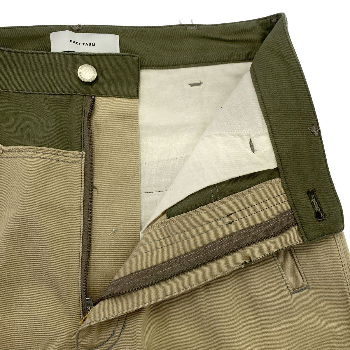 FACETASM ファセッタズム 24AW DECONSTRUCTED COTTON PANTS ドッキング 