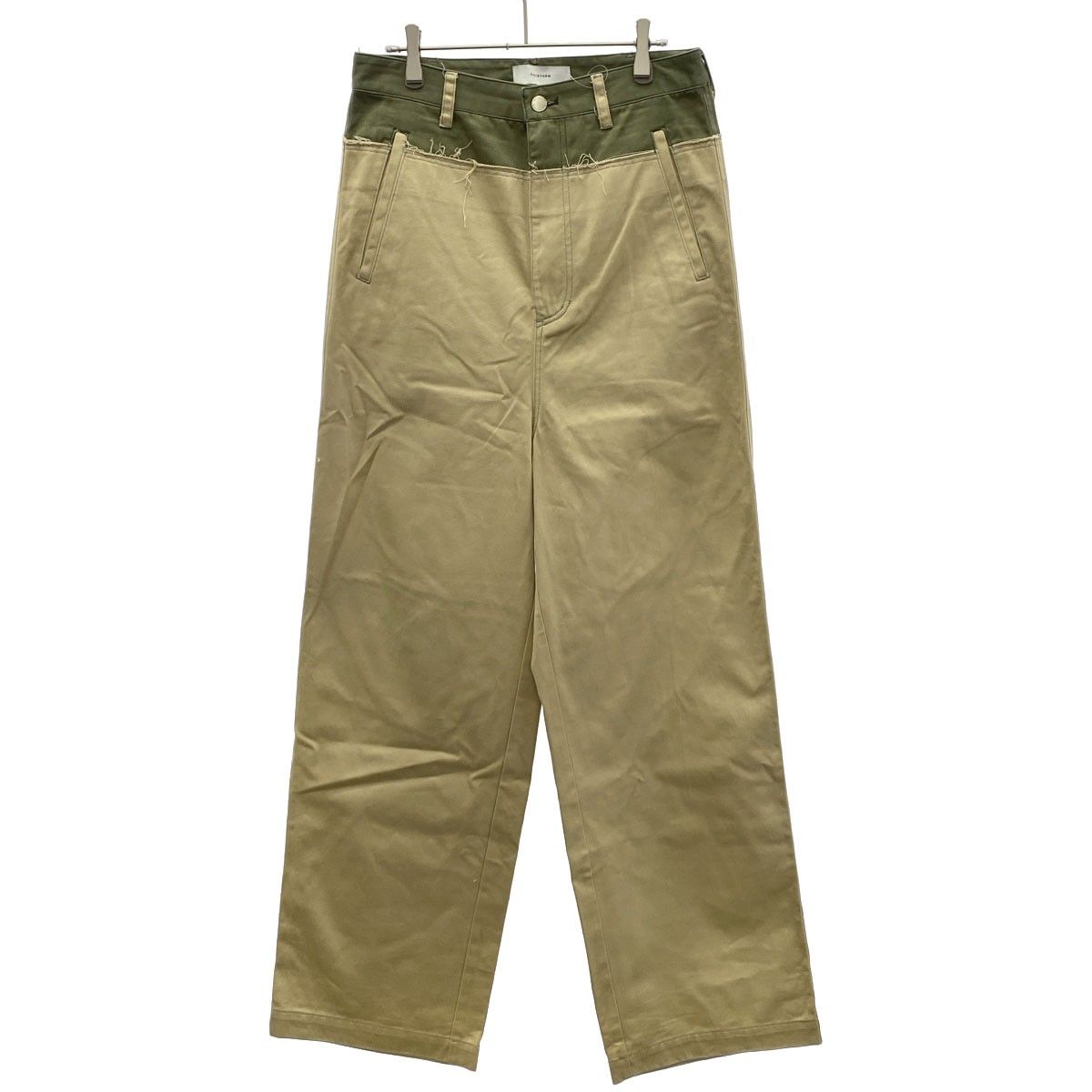 FACETASM ファセッタズム 24AW DECONSTRUCTED COTTON PANTS ドッキングチノパンツ KR-PT-U04 ベージュ 3
