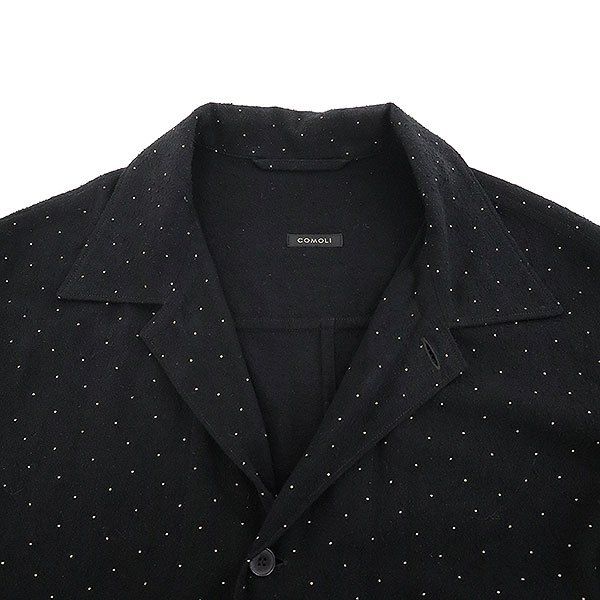 COMOLI コモリ 24SS Silk Noil Dot Shirt Jacket シルクノイルドット
