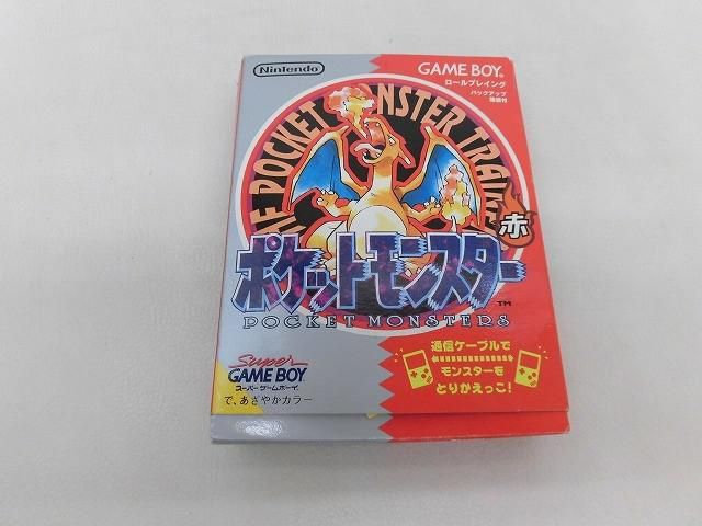 中古品 ゲーム ゲームボーイ ソフト ポケットモンスター 赤 箱・説付き
